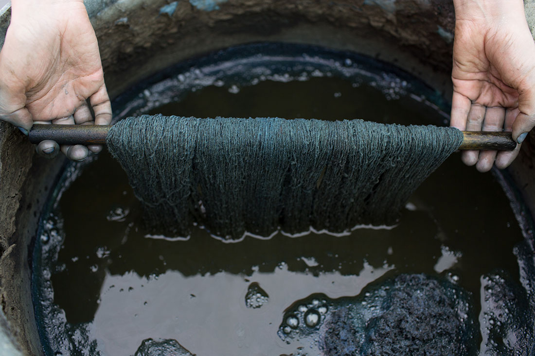 indigo dyeing, photo by Paige Green