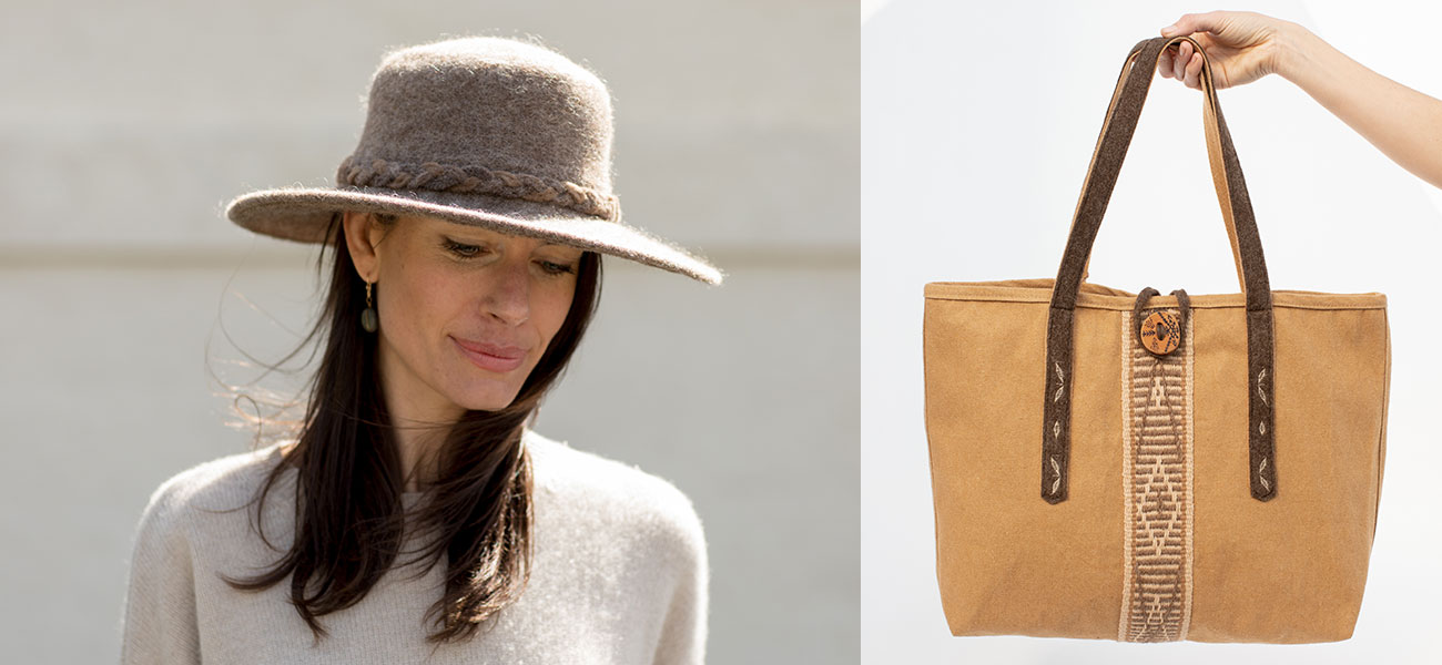 hat and bag by Carol Frechette